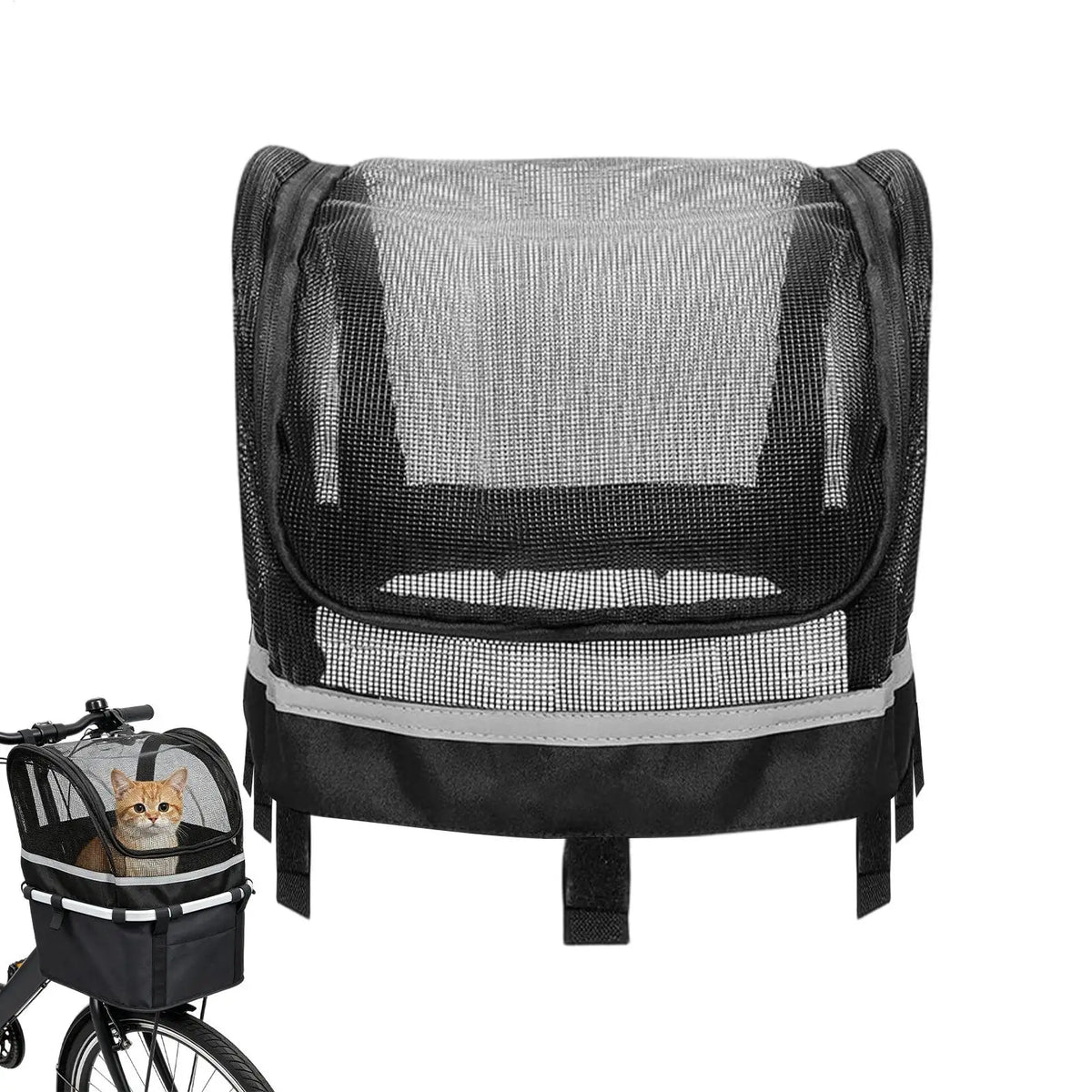 Dog Pet Bike Basket – Full-Zip Breathable Cover & Safe Carrier Pet Bike Basket Babs