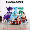 Christmas Drawstring Gift Bags for Candy, Cookies & Presents Christmas Gift Bags Babs As show MIXA 30PCS
