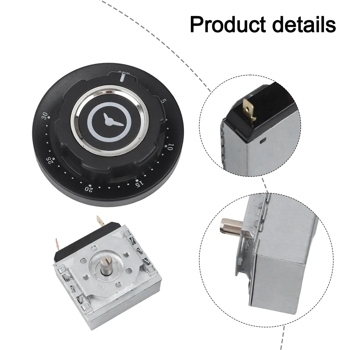 Mechanical Kitchen Timer Switch 30–120 Min | Bell AC250V 16A Kitchen Timer Switch Babs