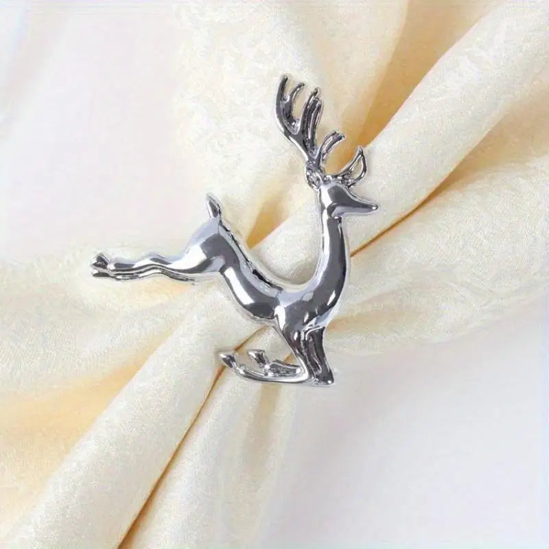 4-Pack Christmas Reindeer Napkin Rings – Holiday Table Decor Napkin Rings Babs