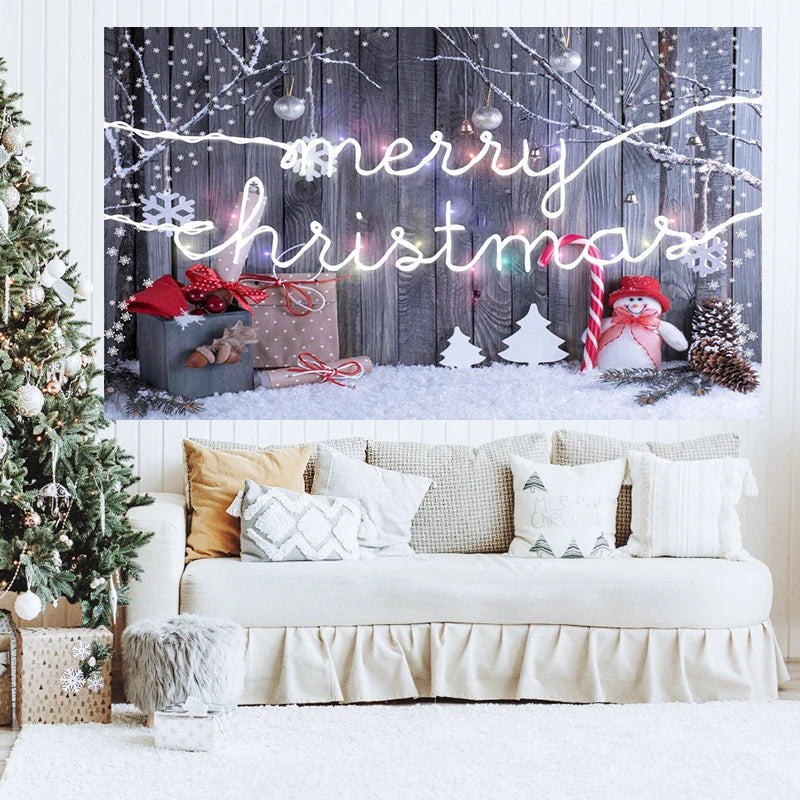 Christmas Photo Backdrop & Banner – Xmas Home Décor 2024–2025 Christmas Backdrop Banner Babs