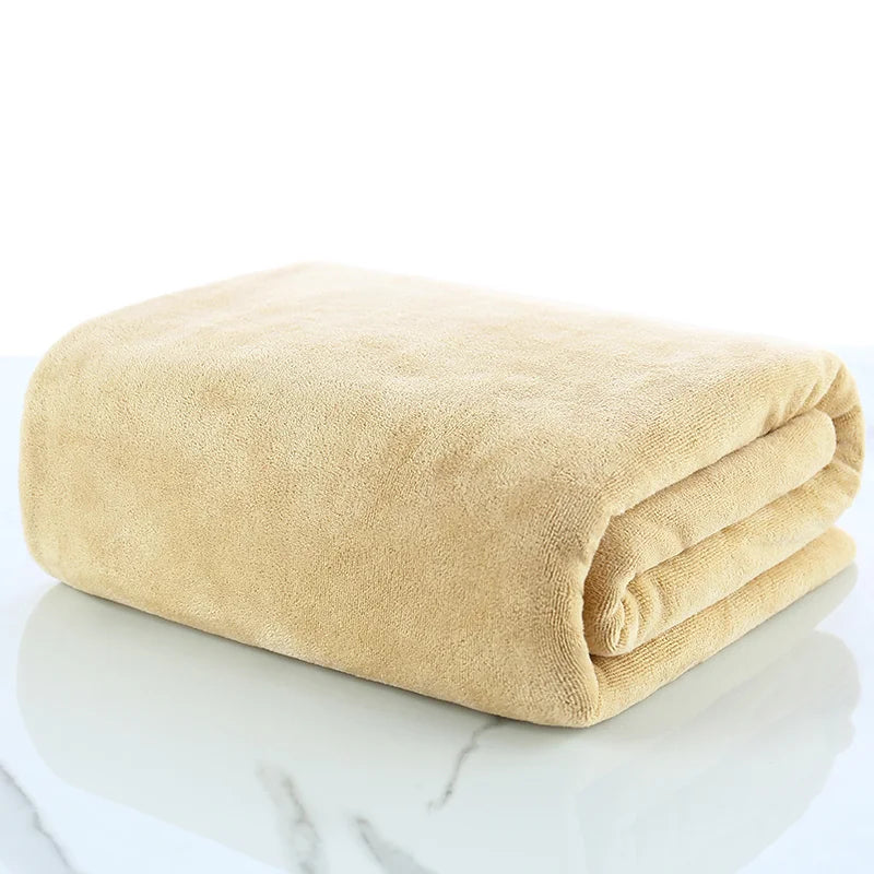 Super Large Thick Microfiber Bath Towel – Quick-Dry & Soft Microfiber Bath Towel Babs khaki 80X180CM