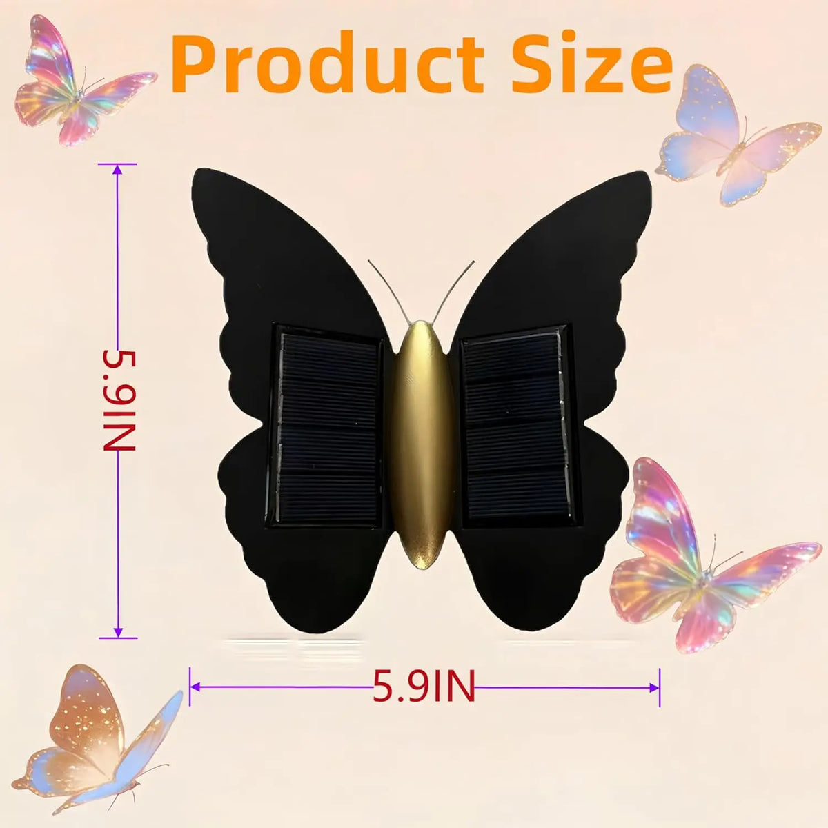 Outdoor Solar Butterfly Wall Lamp – Balcony & Courtyard Light Solar Outdoor Wall Lamp Babs