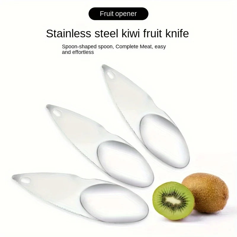 Stainless Steel Kiwi Knife – Fruit Peeling & Scooping Tool Fruit Peeling Tool Babs