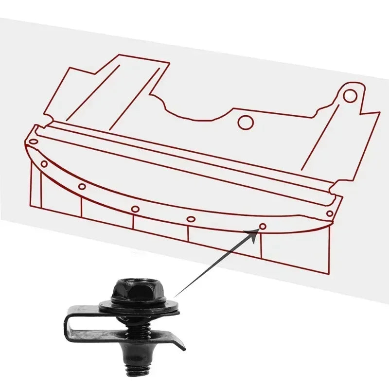 M4/M5 U-Type Nut Clips – Bumper & Fender Retainer Fasteners Automotive Fastener Clips Babs