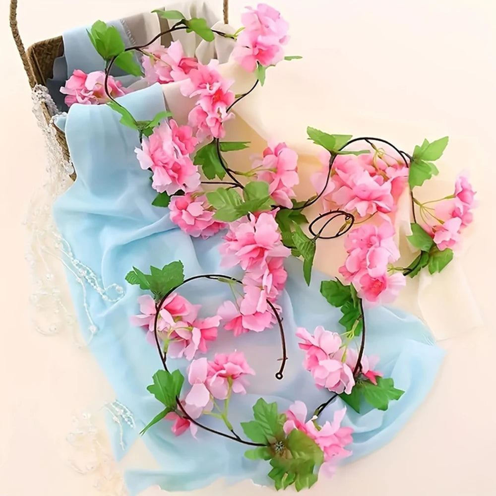 220cm Artificial Cherry Blossom Vine Garland – Wedding Décor Artificial Flower Garland Babs