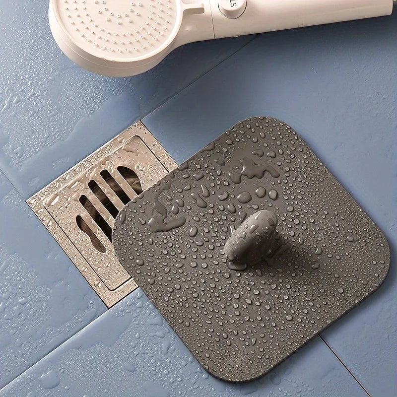 Silicone Shower Drain Cover – Hair Catcher & Insect Guard Drain Cover Babs Gray