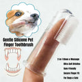 BPA-Free Silicone Pet Finger Toothbrush for Dogs & Cats Pet Finger Toothbrush Babs Clear 3pcs