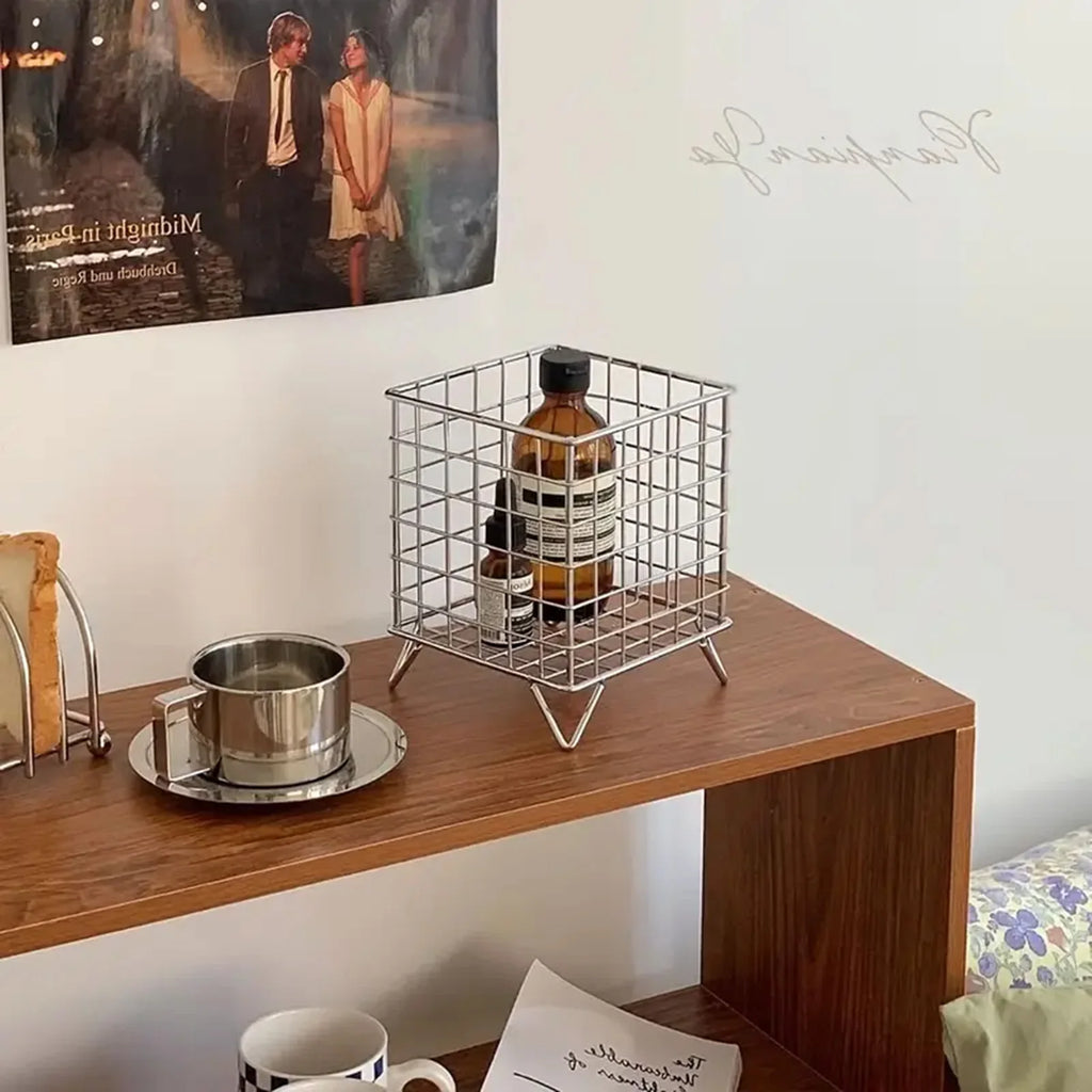 Iron Storage Basket – Kitchen, Desktop & Cosmetic Organizer Iron Storage Basket Babs