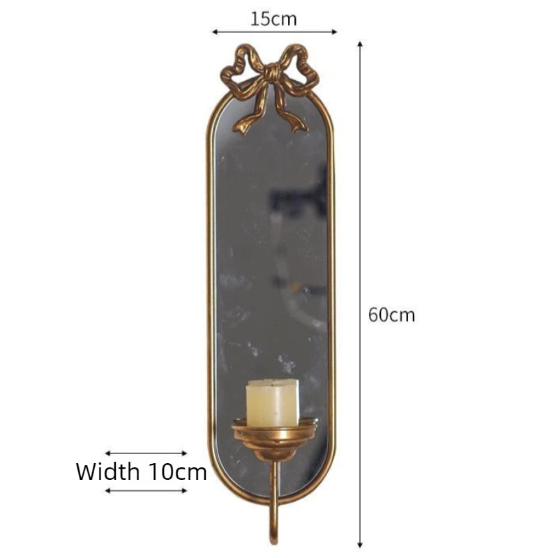 Vintage Iron Wall Mirror – Oval Luxury Decorative Home Mirror Decorative Wall Mirror Babs Gold