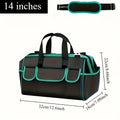 Heavy Duty Wide-Mouth Tool Bag | Large Zipper Organizer Tool Storage Bag Babs Thickened shoulder