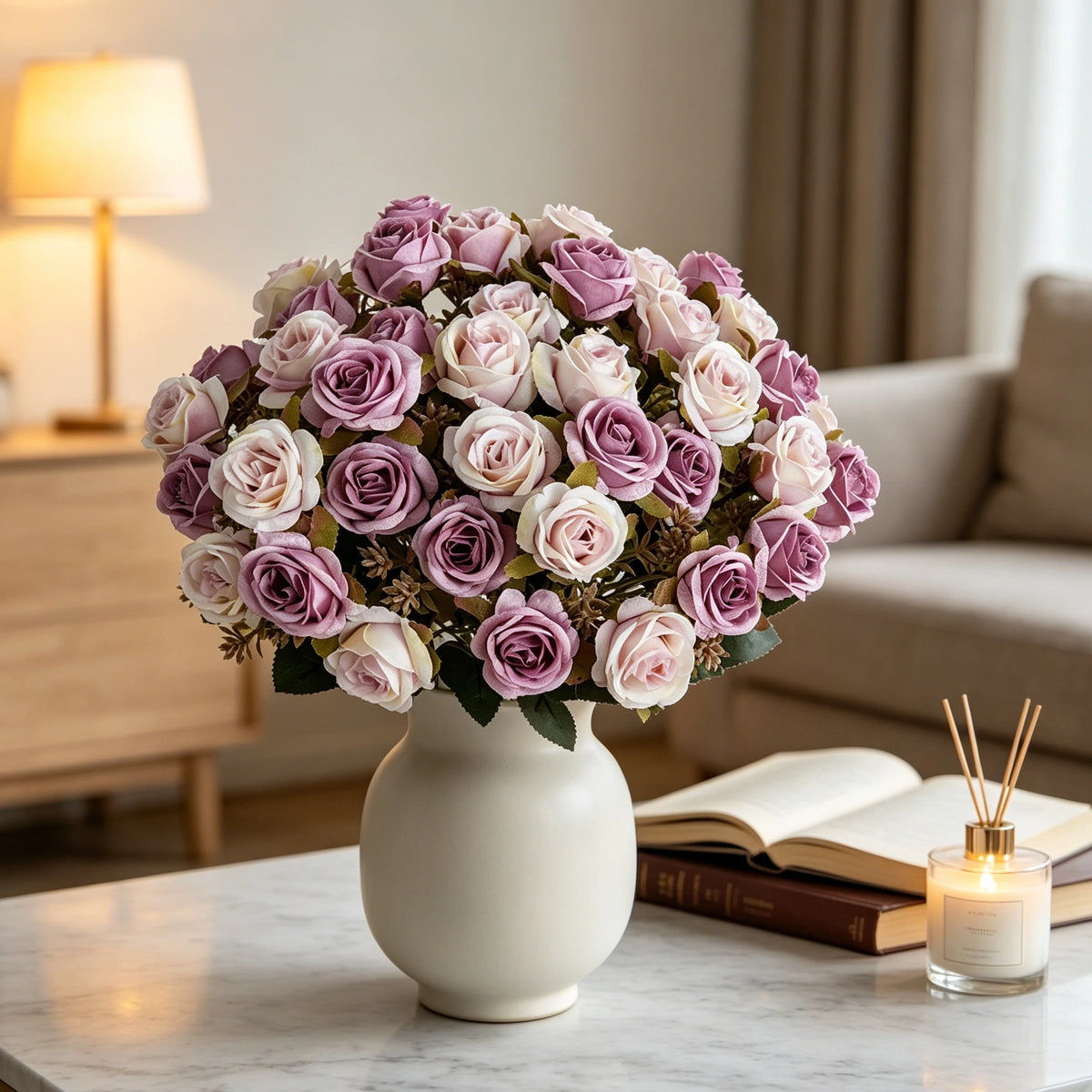 Artificial Silk Rose Carnation Bouquet – Wedding & Home Decor Artificial Flower Bouquet Babs