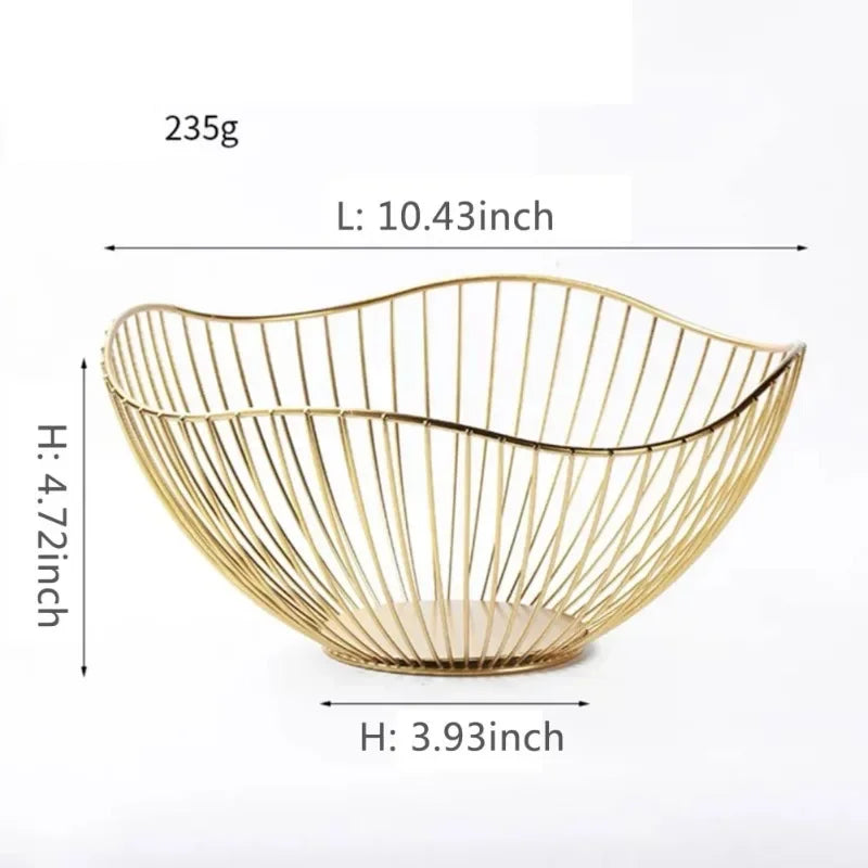 Metal Fruit Basket Iron Kitchen Storage Bowl – 8 Styles Metal Fruit Basket Babs