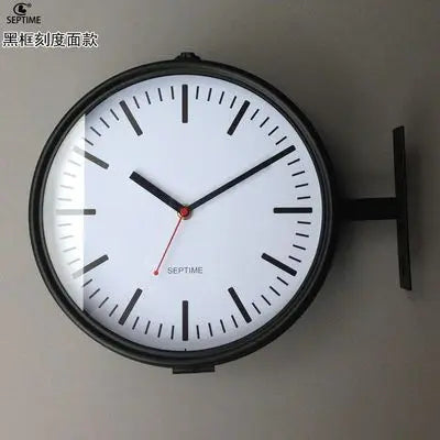 Nordic Double-Faced Silent Metal Wall Clock | Home Décor Wall Clock Babs E 33.5X28CM