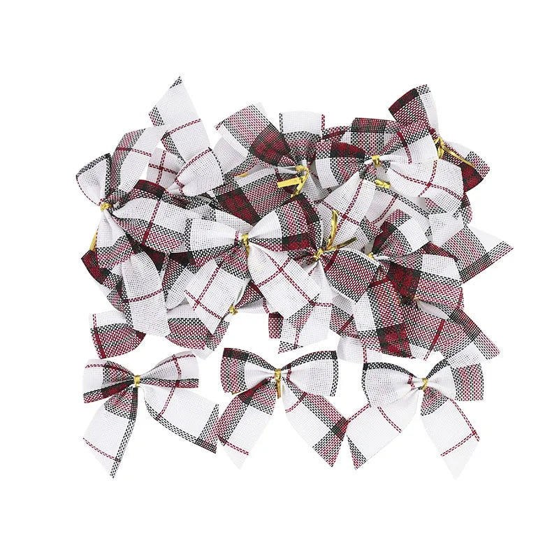 Christmas Bows Xmas Tree Ornaments – DIY Wreath & Gift Wrap Christmas Bow Ornaments Babs H 10pcs