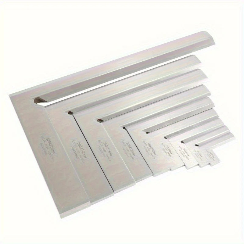 90° Knife Edge Square Ruler – Grade 1 Stainless Steel, 4 Sizes Precision Square Ruler Babs