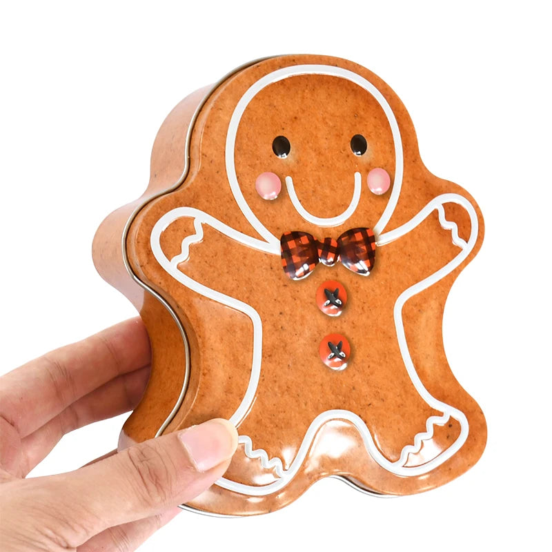 Christmas Gingerbread Iron Candy Gift Box – Xmas Home Decor Holiday Gift Box Babs