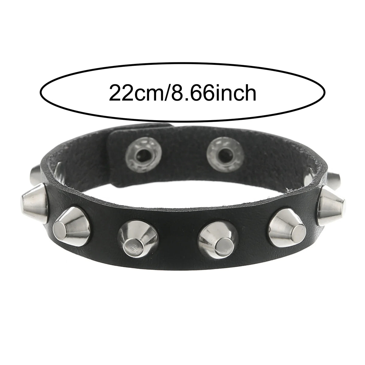Punk PU Leather Rivet Cuff Bracelet – Unisex Rock Style Leather Cuff Bracelet Babs