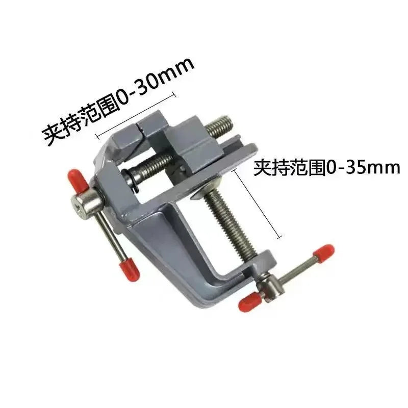 Mini Aluminum Alloy Bench Vise – Flat Jaw Desktop Clamp Bench Vise Babs