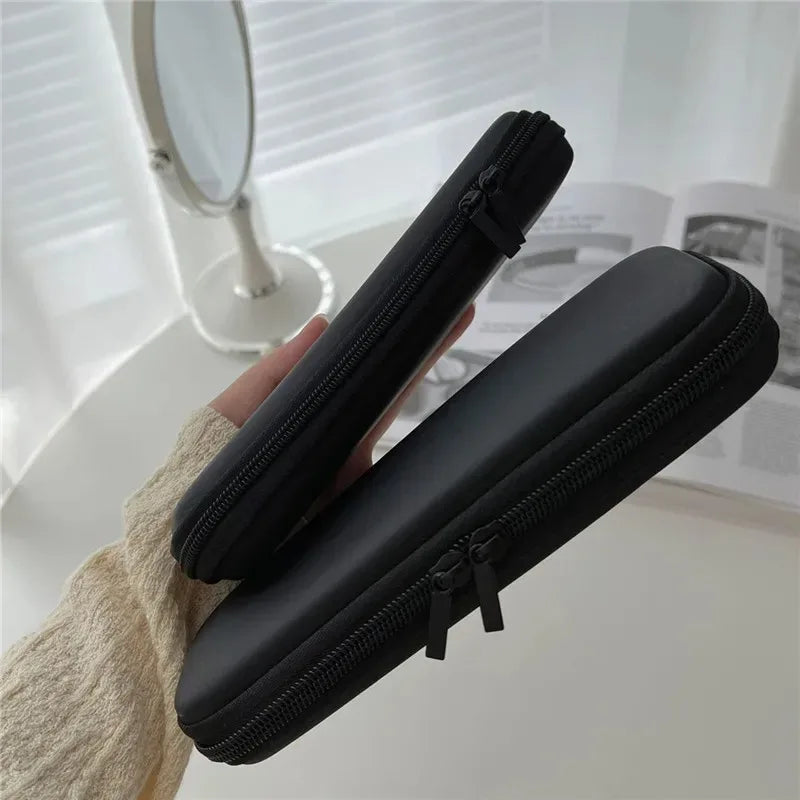Black Waterproof Makeup Brush Bag – Double Zipper Travel Case Makeup Brush Bag Babs