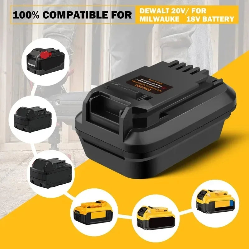 DM20BD Battery Adapter – DeWalt & Milwaukee to Black+Decker 20V Battery Adapter Babs