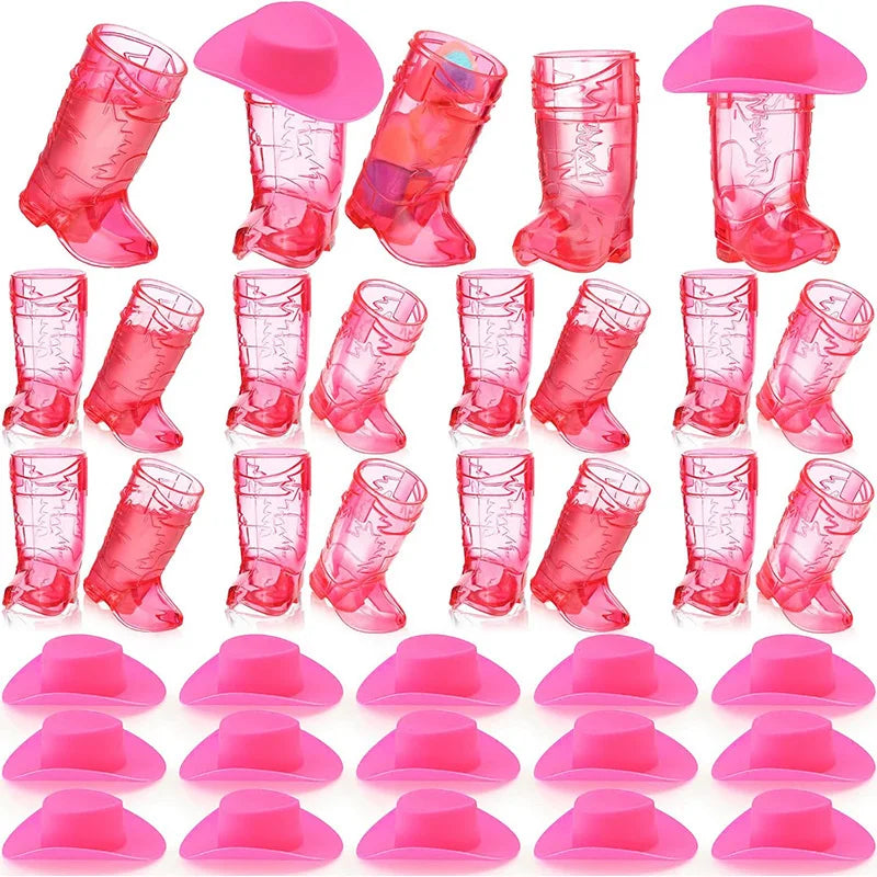 30-Piece Mini Cowboy Boot Cups – Western Bachelorette Party Party Cup Set Babs Rose