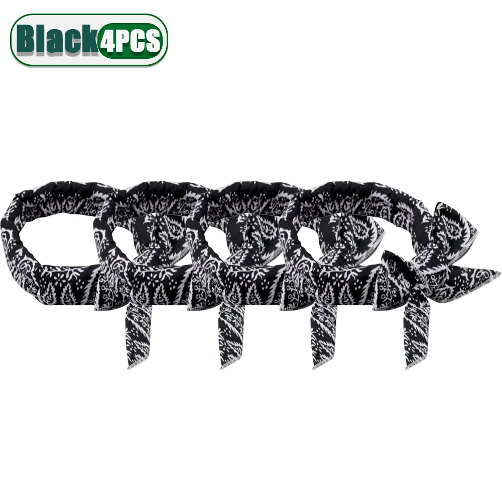 Pet Cooling Bandana for Dogs & Cats – Summer Ice Scarf 2-Pack Pet Cooling Bandana Babs Black-4PCS