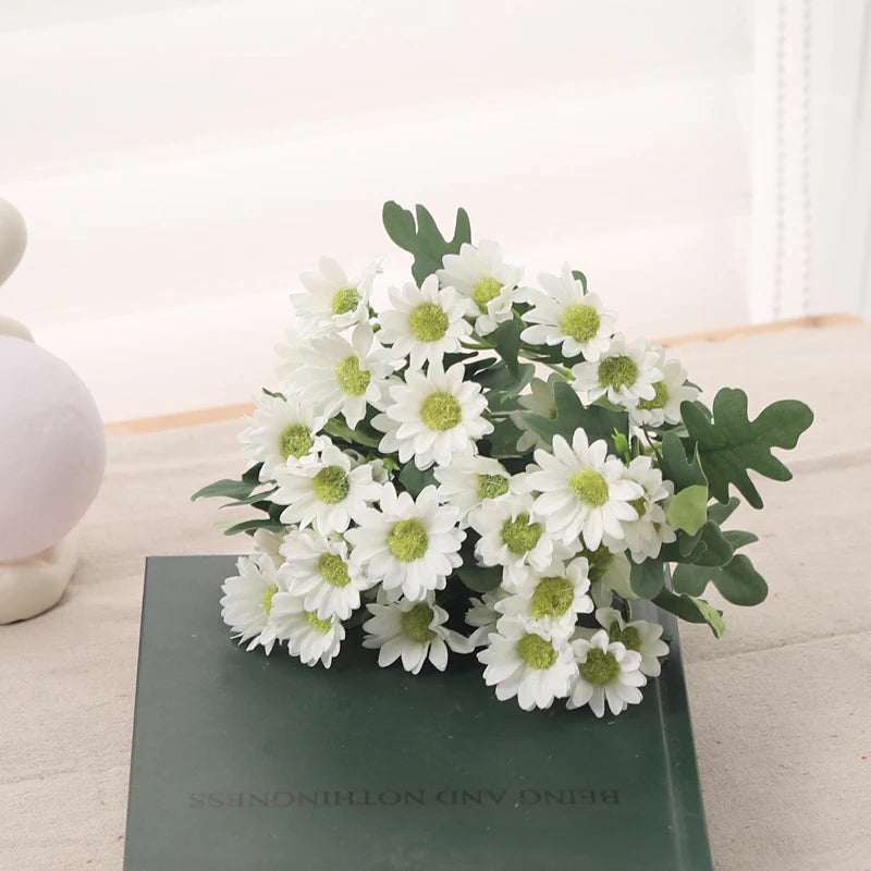 21-Head Faux Silk Daisy Bouquet – Artificial Flowers for Home Décor Artificial Flower Bouquet Babs