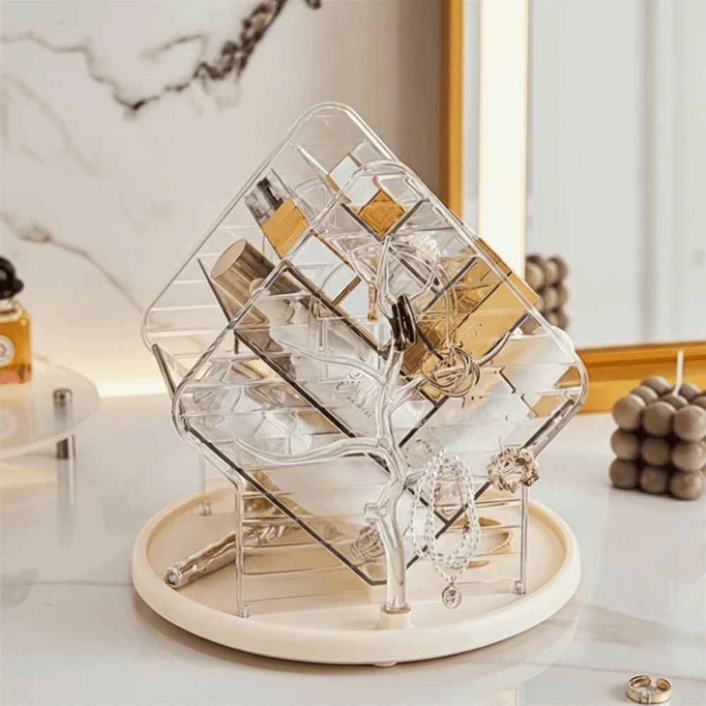 360° Rotating Makeup Organizer – Large Capacity Cosmetic Storage Makeup Organizer Babs