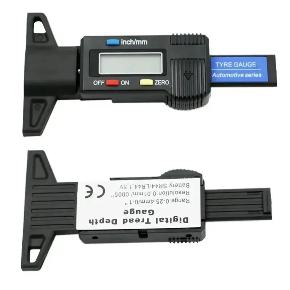 Digital Tire Tread Depth Gauge 0-25mm LCD Caliper Tool Tire Tread Gauge Babs