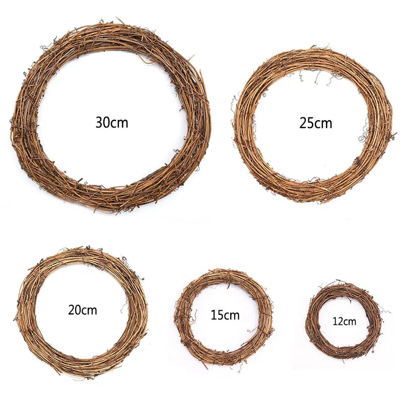 Natural Rattan Wreath DIY Garland – Wedding & Christmas Décor Decorative Wreath Babs