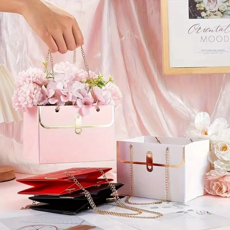 Flower Bouquet Paper Tote Bags – Party & Gift Packaging Flower Gift Tote Bag Babs