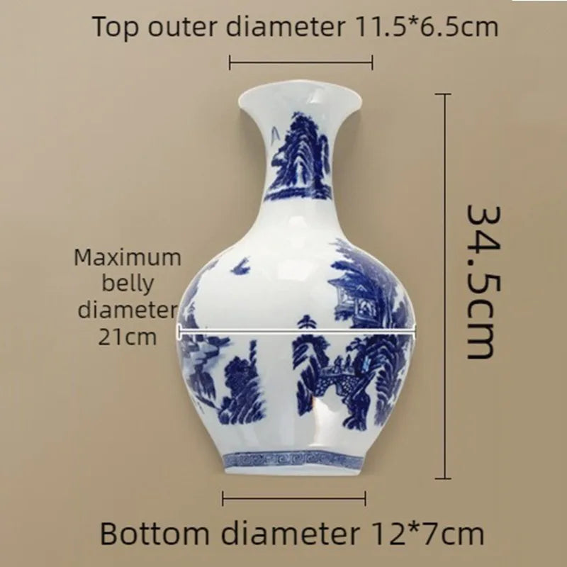 Modern Ceramic Wall Vase – Elegant Porcelain Home Décor Ceramic Wall Vase Babs Style E