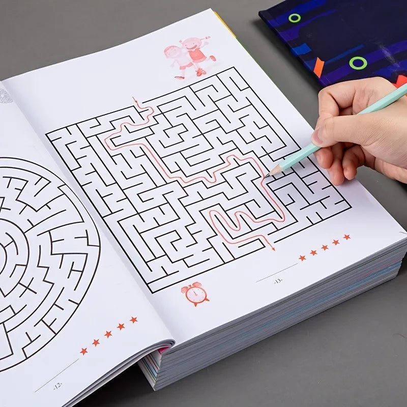 Brain Maze Puzzle Training Book for Kids & Teens Maze Puzzle Book Babs