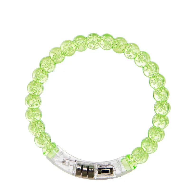 LED Light Up Glow Bracelet Watch – Party, Halloween & Cosplay LED Glow Bracelet Babs green bead