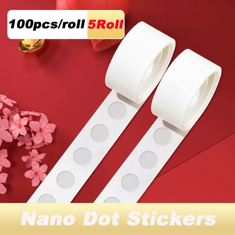 100pcs Clear Balloon Glue Dots | Double-Sided Adhesive Roll Balloon Adhesive Dots Babs 5 roll 10mm