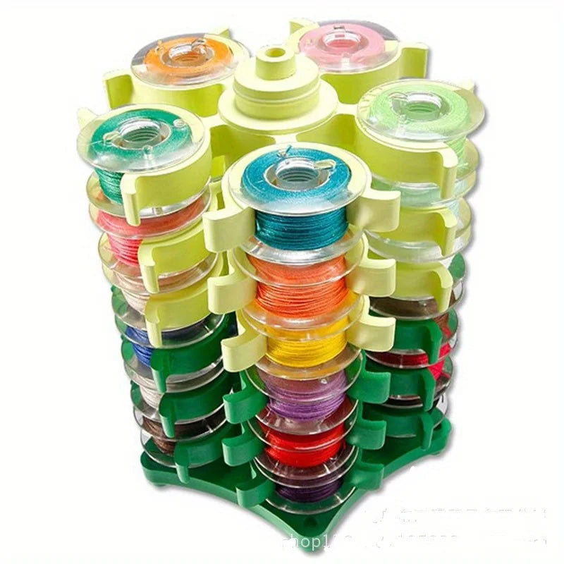 60-Spool Bobbin Tower Storage Stand with Holder Clamps Bobbin Storage Stand Babs