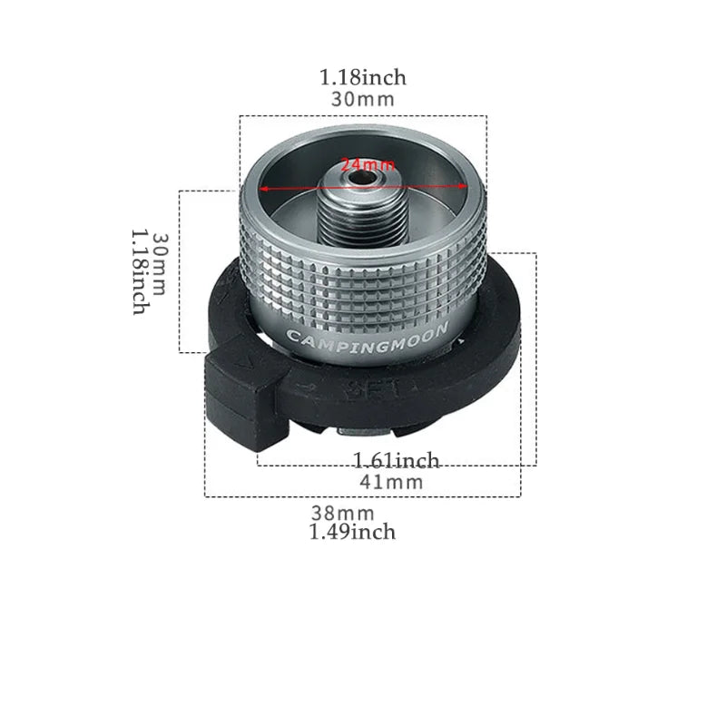 Butane Gas Cartridge Adapter – Screw Input to Lindal Valve Output Gas Cartridge Adapter Babs