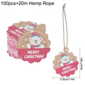 100PCS Christmas Kraft Paper Hanging Gift Tags & Labels Gift Tags Babs S1