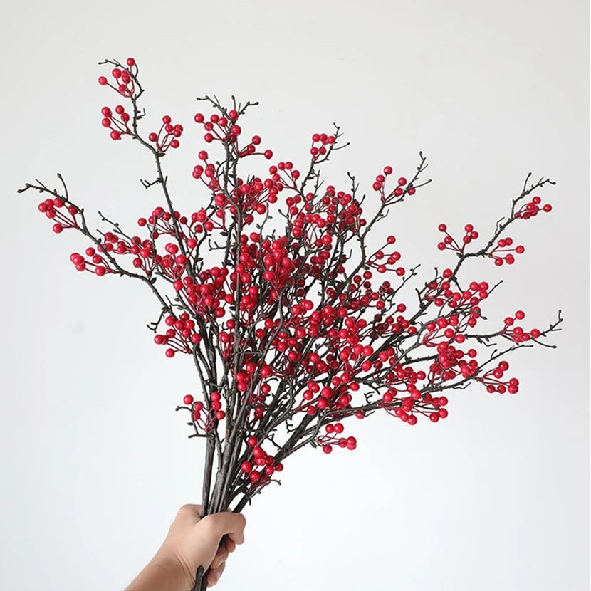 Artificial Holly Berry Branches – Festive Home & Wedding Decor Artificial Holly Branches Babs
