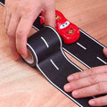 Reusable Cartoon Road Stickers – Race Track Party Decoration Tape Party Decoration Stickers Babs Straight road 2PCS