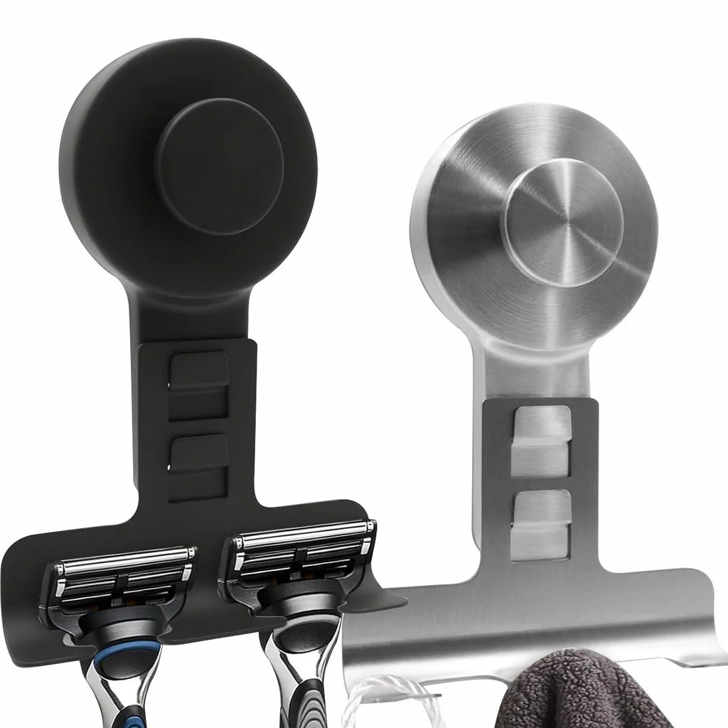 3-Hook Suction Cup Razor Holder – Stainless Steel Shower Hook Shower Razor Holder Babs