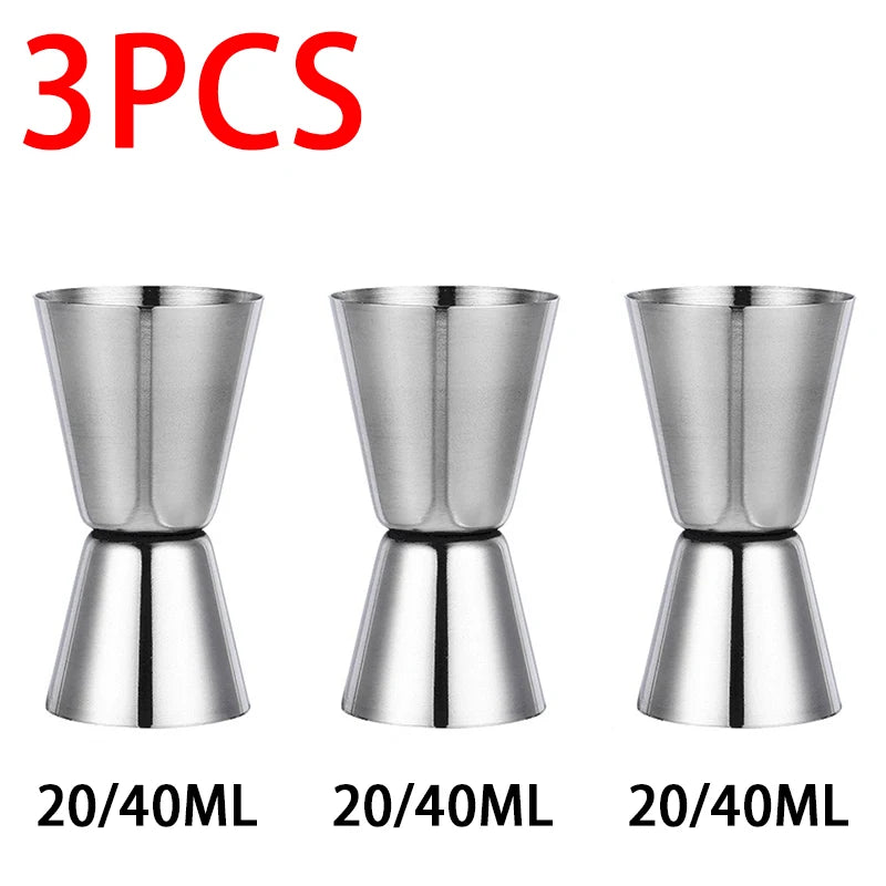 Stainless Steel Cocktail Jigger Bar Measuring Tool 15/30 & 20/40ml Cocktail Jigger Babs 3pcs 20-40ML
