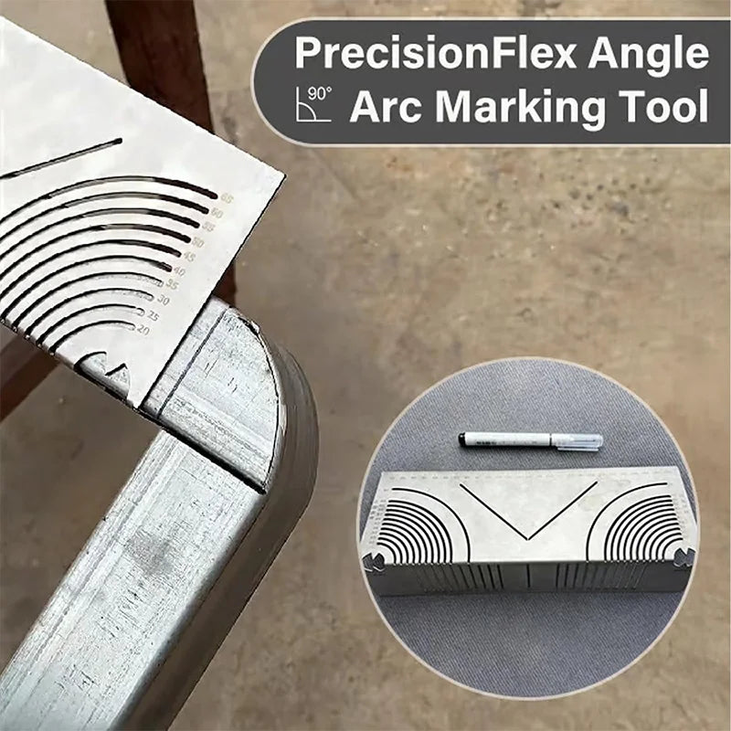 Arc Marking Tool – Flex Angle Mitre Gauge & Ruler | 0–80mm Angle Marking Gauge Babs