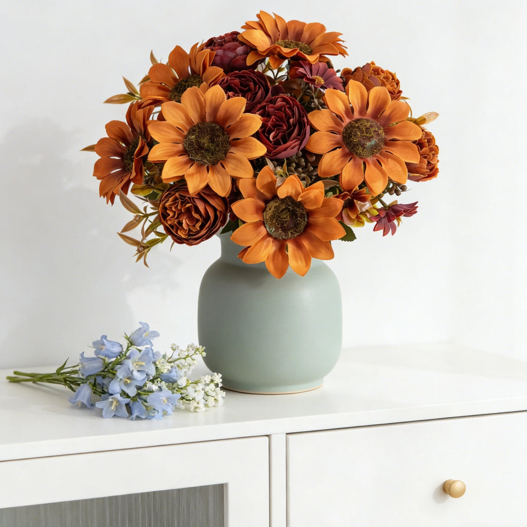 Silk Sunflower Artificial Bouquet – Wedding & Home Décor Artificial Flower Bouquet Babs
