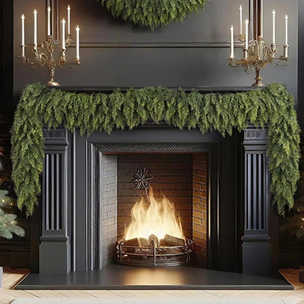 275cm Artificial Cypress Garland – Christmas & Home Décor Artificial Garland Babs