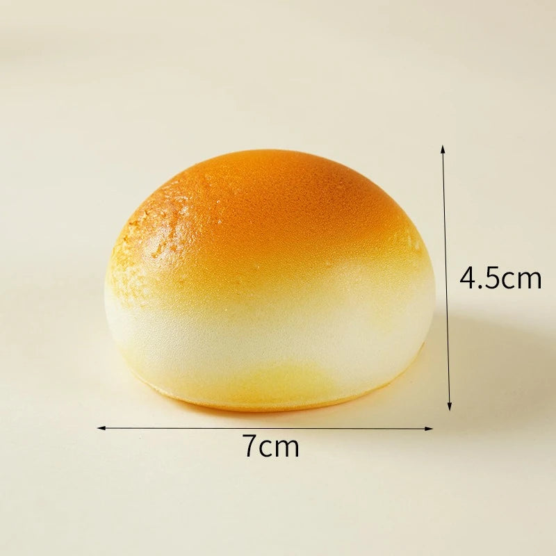 Golden Roasted Bun Squishy PU Slow Rebound Toy Pendant Squishy Novelty Toy Babs 7cm