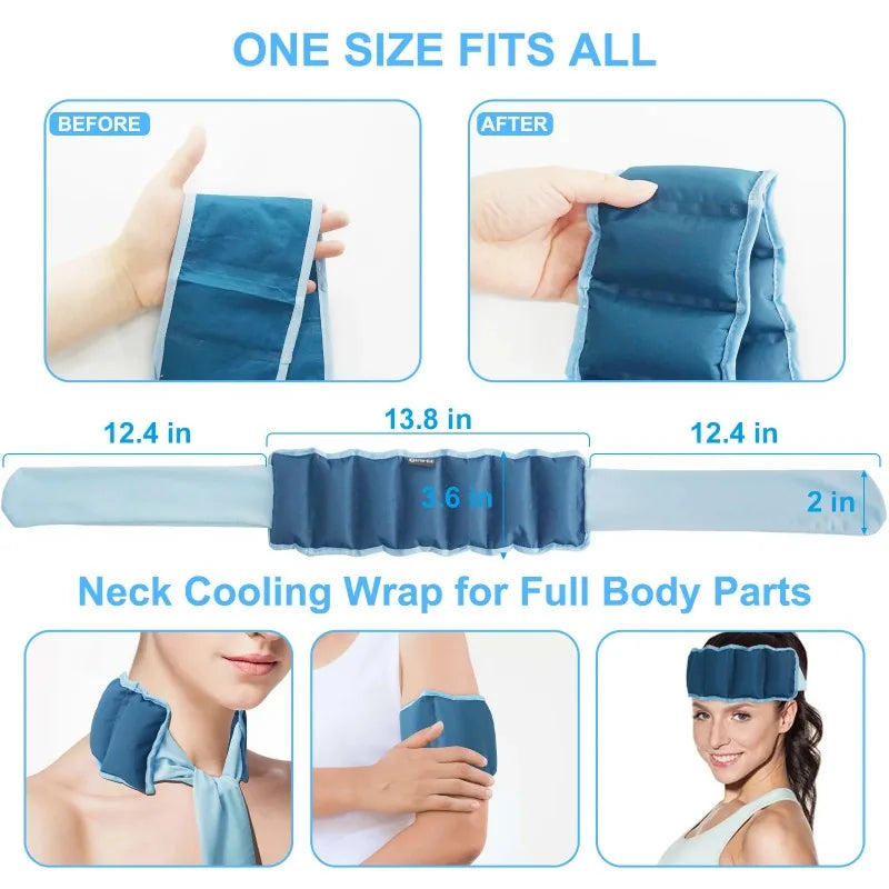 Reusable Cooling Neck Wrap Ice Scarf – Unisex Summer Sport Cooling Neck Wrap Babs