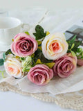 Silk Peony Hydrangea Artificial Flower Bouquet – Wedding & Home Artificial Flower Bouquet Babs Pink 1pc