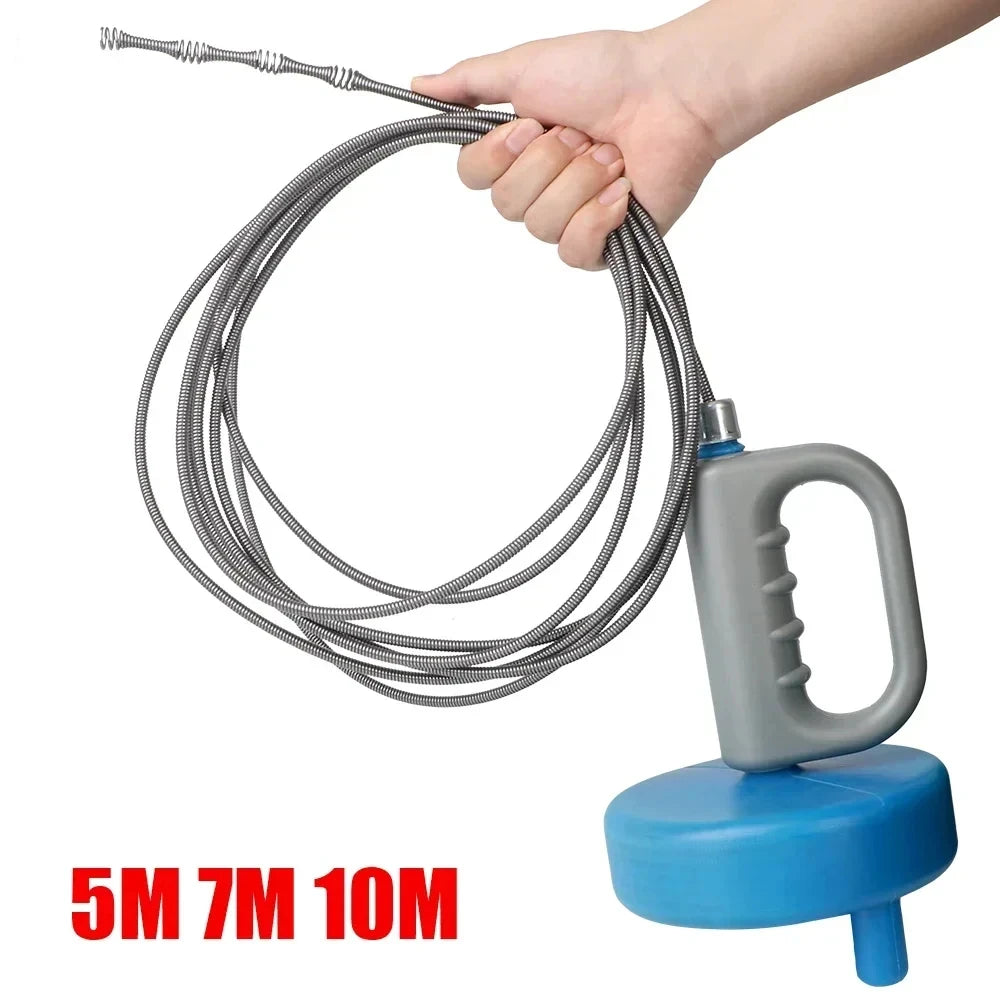 Extendable Drain Snake Unblocker 5M/10M – Sink & Toilet Drain Snake Tool Babs